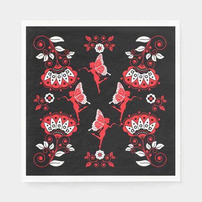 Fairy Princess Pattern Print Serviette (Vorderseite)