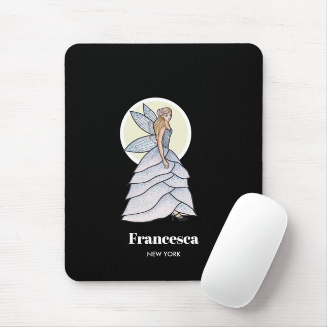 Fairy Princess Petals Fashion Illustration Mousepad (Mit Mouse)
