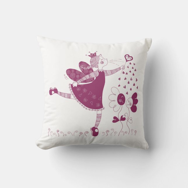 Fairy Princess Throw Pillow Kissen (Vorderseite)