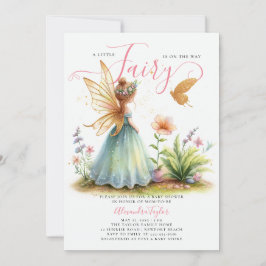 Fairy Princess verzauberte Green Baby Girl Dusche Einladung