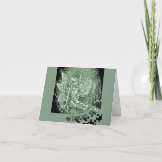 Fairy Puzzle Note Card Karte (Vorderseite)
