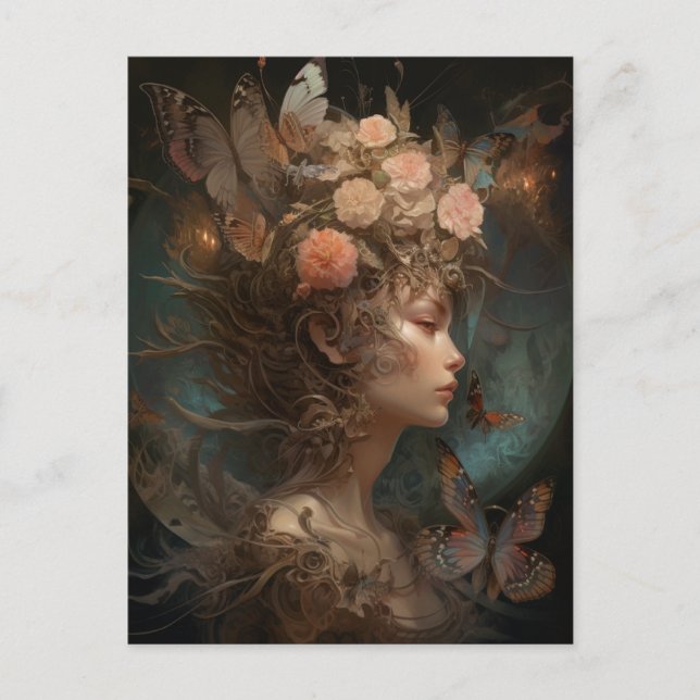 Fairy Queen Goddess Fantasy Art Postcard Postkarte (Vorderseite)