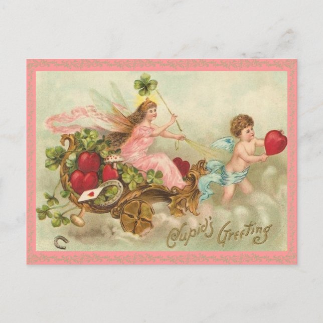 Fairy Queen Valentine Postcard Feiertagspostkarte (Vorderseite)