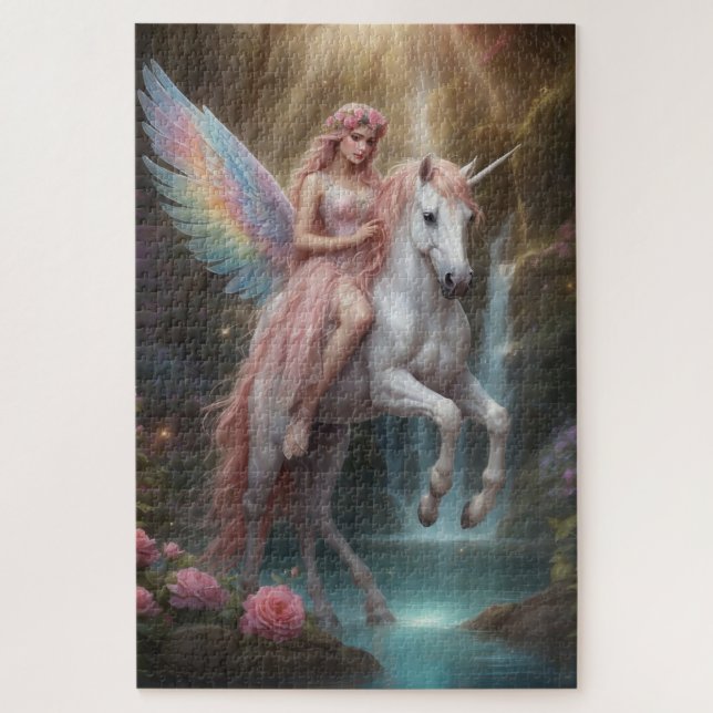 Fairy Riding a Unicorn Puzzle (Vertikal)