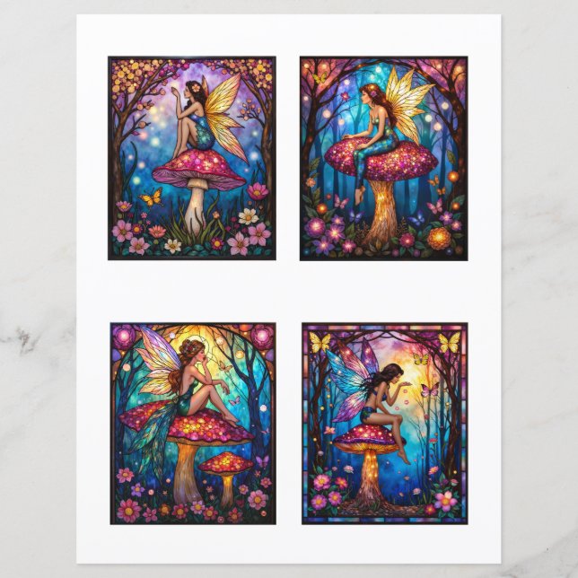 Fairy Scrapbook Junk Journal Collage Paper (Vorderseite)