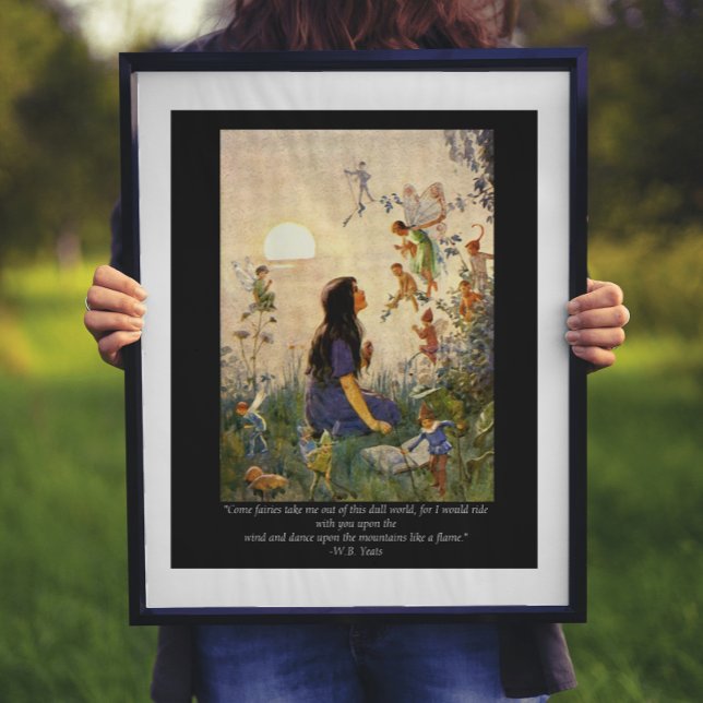 Fairy Secrets & Yeats Zitat Vintag Poster (Von Creator hochgeladen)