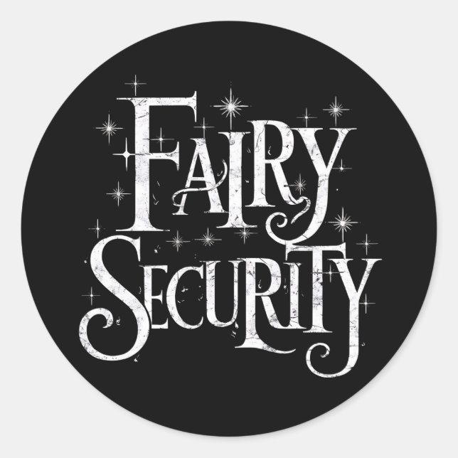Fairy Security Funny Halloween-Kostüm Runder Aufkleber (Vorderseite)