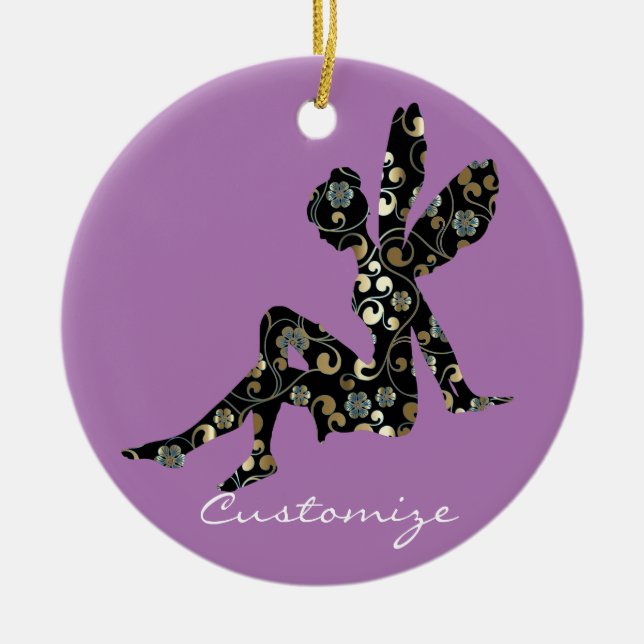 Fairy Silhouette Thunder_Cove Keramik Ornament (Vorne)