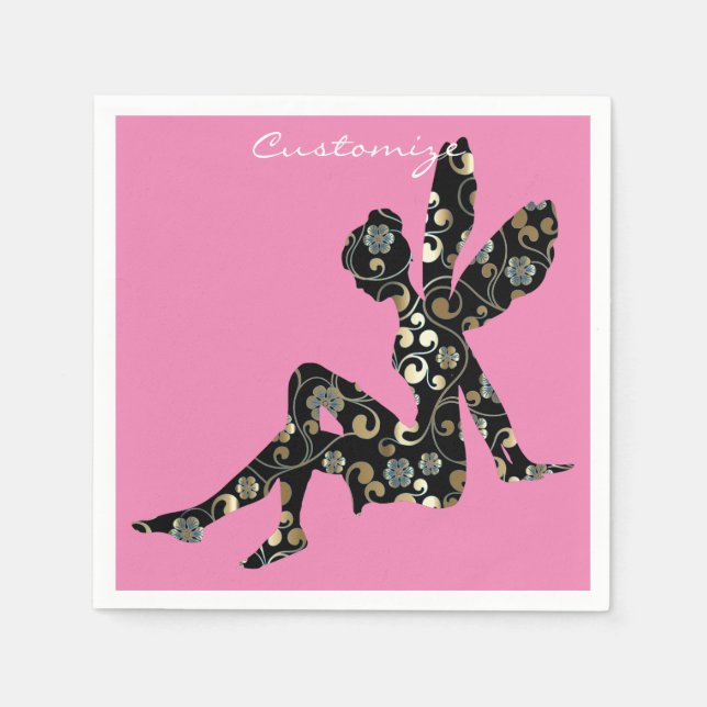 Fairy Silhouette Thunder_Cove Serviette (Vorderseite)