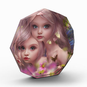 Fairy Sisters Unter den Blume im Wald Fotoblock