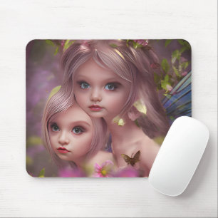 Fairy Sisters Unter den Blume im Wald Mousepad