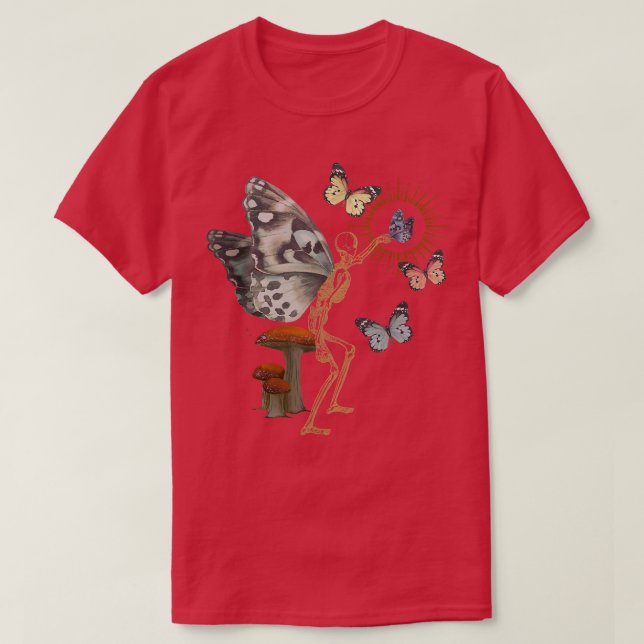 Fairy Skeletton Butterfly Fairycore Ästhetischer C T-Shirt (Design vorne)