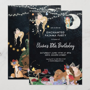 Fairy Slumber Party Pajama Birthday Einladung