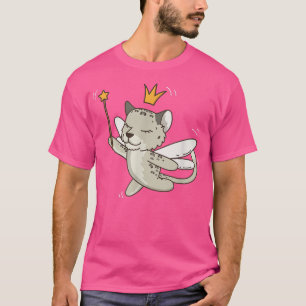 Fairy Snow Leopard Safari Mystical Animal Fairy Lo T-Shirt