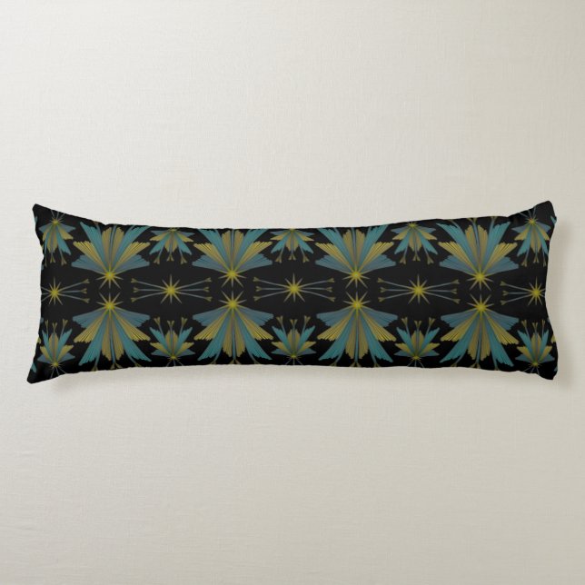 Fairy Stars Black Body Pillow Seitenschläferkissen (Vorderseite)