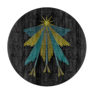 Fairy Stars Black Glass Cutting Board Schneidebrett