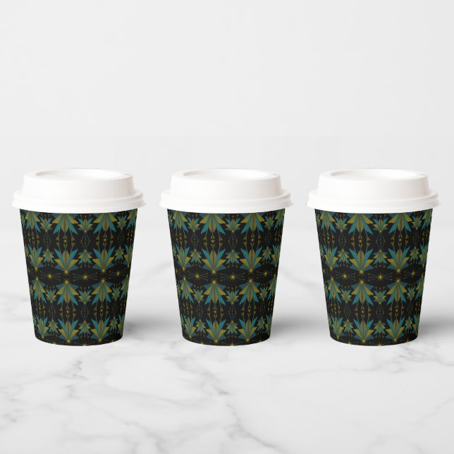 Fairy Stars Black Paper Cups Pappbecher (Multi)