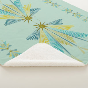 Fairy Stars Medium Pistachio Sherpa Blanket Sherpadecke