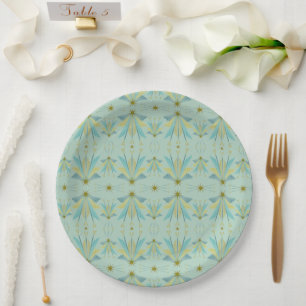 Fairy Stars Pistachio 9" Papierplatte Pappteller