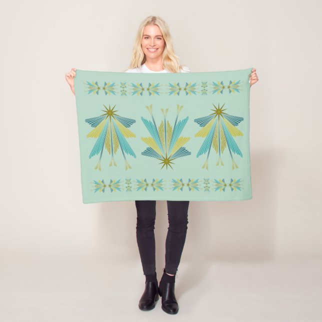 Fairy Stars Small Pistachio Fleece Blanket (Beispiel)