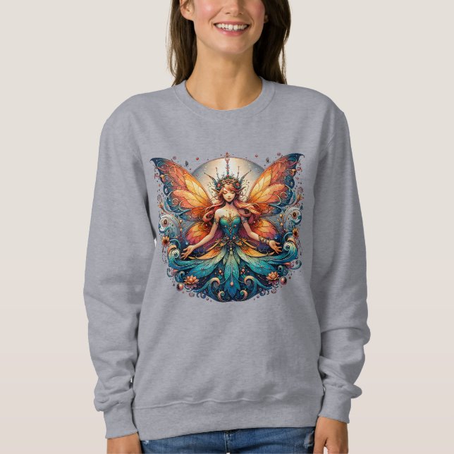 Fairy Sweatshirt, Magischer Crewneck Sweatshirt (Vorderseite)