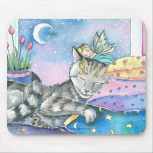 Fairy Tabby Cat Mousepad von Molly Harrison