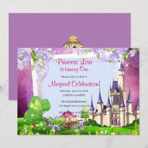 Fairy Tale Burg Princess Geburtstagsparty Einladung