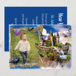 Fairy Tale Burgen Foto Geburtstag Einladung