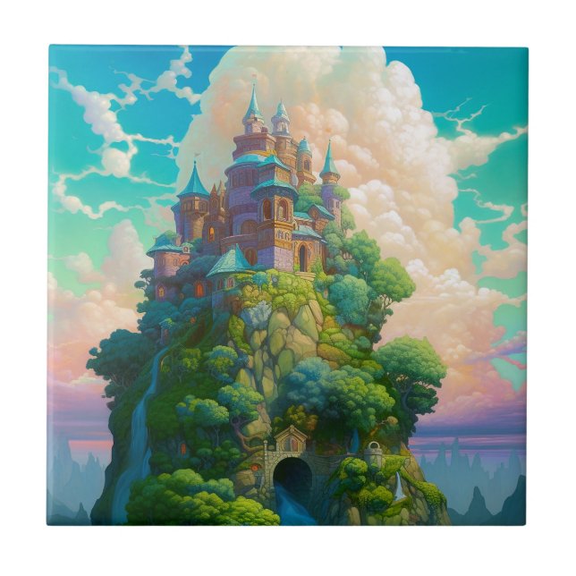 Fairy Tale Castel Fantastische Bergwelten Fliese (Vorderseite)