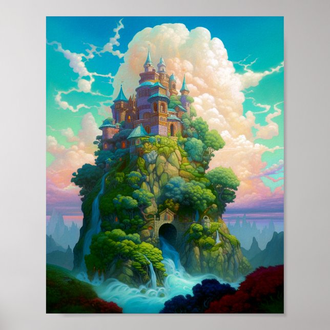 Fairy Tale Castel Fantastische Bergwelten Poster (Vorne)