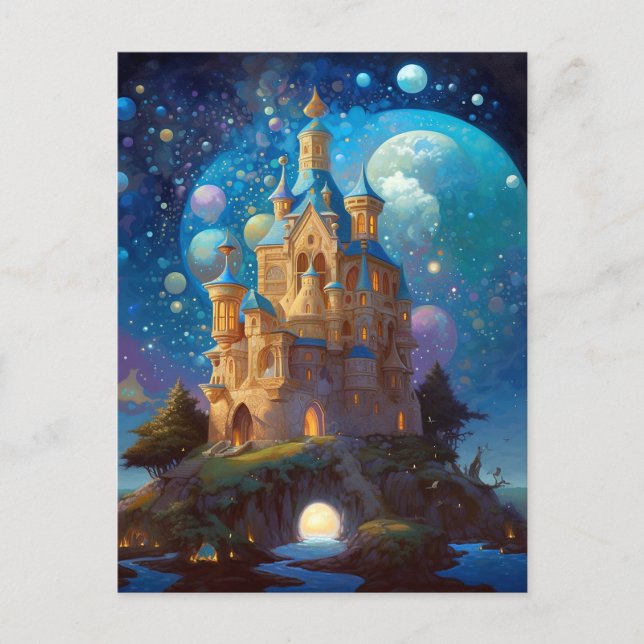 Fairy Tale Castel Fantastische Bergwelten Postkarte (Vorderseite)