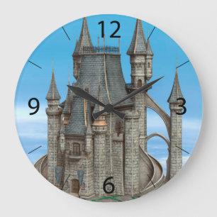 Fairy Tale Castle Große Wanduhr