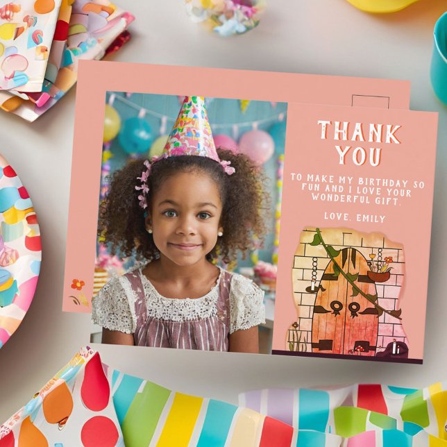 Fairy Tale Door Birthday Foto Vielen Dank Postkarte (Von Creator hochgeladen)