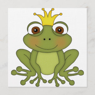 Fairy Tale Frog Prinz mit Krone Einladung