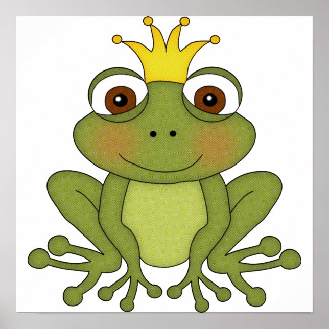 Fairy Tale Frog Prinz mit Kronen Poster (Vorne)
