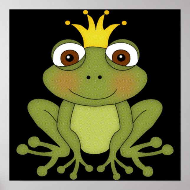 Fairy Tale Frog Prinz mit Kronen Poster (Vorne)