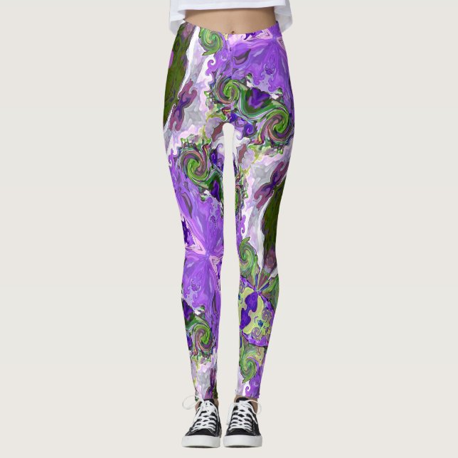 Fairy Tale Hearts Purple Leggings (Vorderseite)