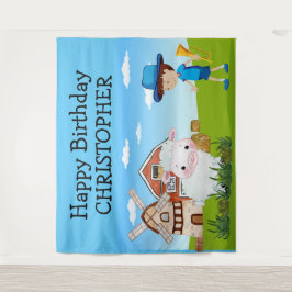 Fairy Tale Little BOY BLUE Wandteppich