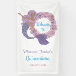 Fairy Tale Mermaid Quinceañera 15. Geburtstag Banner