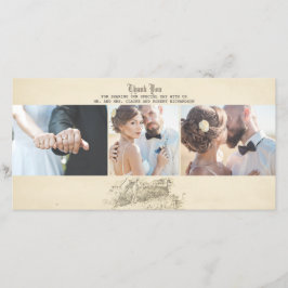 Fairy Tale Old Vintage Wedding Vielen Dank Dankeskarte