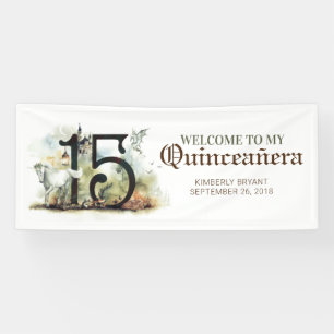 Fairy Tale Quinceanera 15. Geburtstag Banner