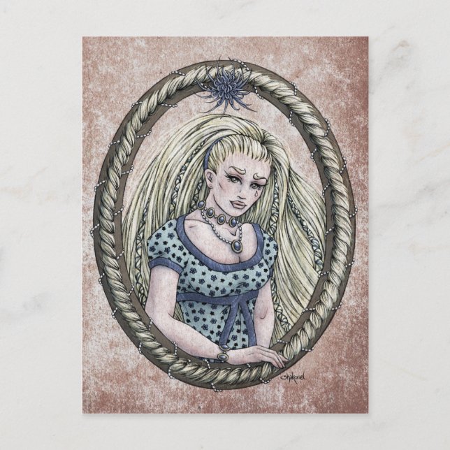 Fairy Tale "Rapunzel" Fantasy Art Postcard #1 Postkarte (Vorderseite)