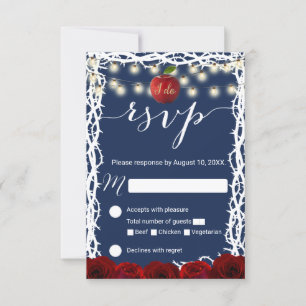 Fairy Tale Snow White Princess Navy Blue UAWG RSVP Karte