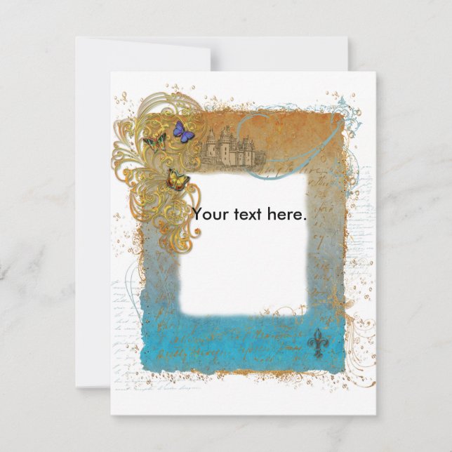 Fairy Tale Storybook Burg Einladung Karte (Vorderseite)