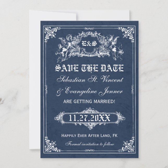 Fairy Tale Storybook Wedding Save the Date Cards (Vorderseite)