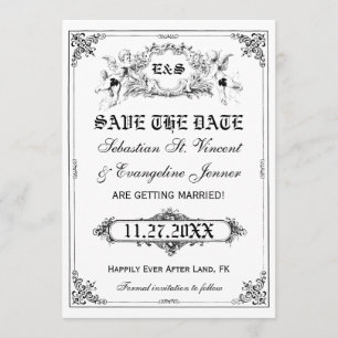 Fairy Tale Storybook Wedding Save the Date Cards Einladung