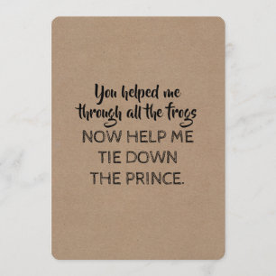 Fairy tale Style Funny Werden Sie meine Bridesmaid Einladung