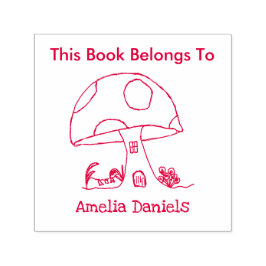Fairy Tale Toadstool House Dieses Buch gehört Permastempel