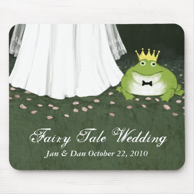 Fairy Tale Wedding Bride & Frog Prince Mousepad (Vorne)
