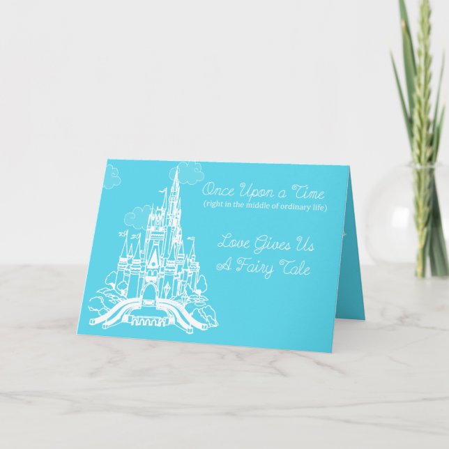 Fairy Tale Wedding Dankeschön Karte (Vorderseite)